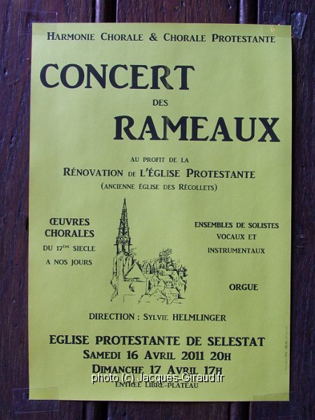 concert au Temple de Sélestat le 17/04/2011 avec les chorales Harmonie et Protestante